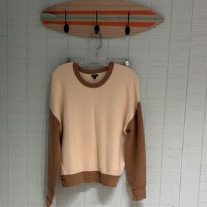 Express Cream and Brown Sweater